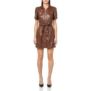 NWT Paige For Anthropologie XS Amina Dress Buttery Faux Leather RII10587 $299